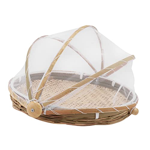 GRIRIW Handgewebtes Bambussieb Multifunktionale Bambuskorb für Zuhause und Gastronomie Dekoratives und Einzigartiges Design für Obst und Gemüse von GRIRIW