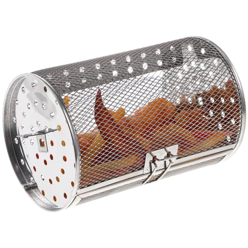 GRIRIW Heißluftfritteuse Rotisserie Korb aus Universelles Grillzubehör für Backofen und Heißluftfritteuse Silber für Nüsse Obst und mit Beweglicher Tür und Einfachem Zugang GRIRIW Heißluftfritteuse Rotisserie Korb aus Universelles Grillzubehör für Backofen und Heißluftfritteuse Silber für Nüsse Obst und mit Beweglicher Tür und Einfachem Zugang von GRIRIW