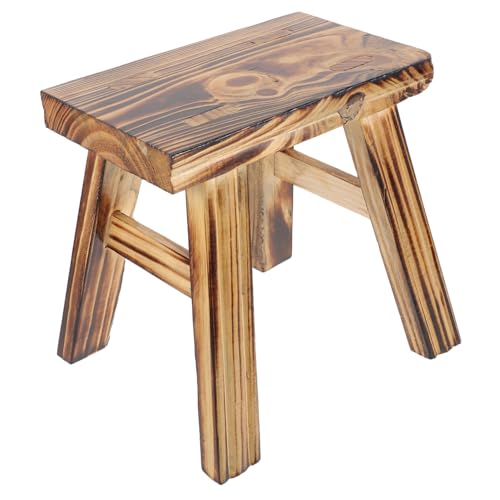 GRIRIW Hocker Aus Massivholz Rustikaler Tritthocker Fußhocker Für Schlafzimmer Nachttisch Tragbarer Klapphocker Tritthocker Für Den Außenbereich Sitzhocker Erwachsene Küchen von GRIRIW