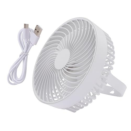 GRIRIW Kompakter Tischventilator mit Nachtlicht Tragbarer USB für Büro Schlafzimmer Camping und Outdoor Aktivitäten Wiederaufladbar Geschwindigkeitsmodi Leise und Leicht von GRIRIW