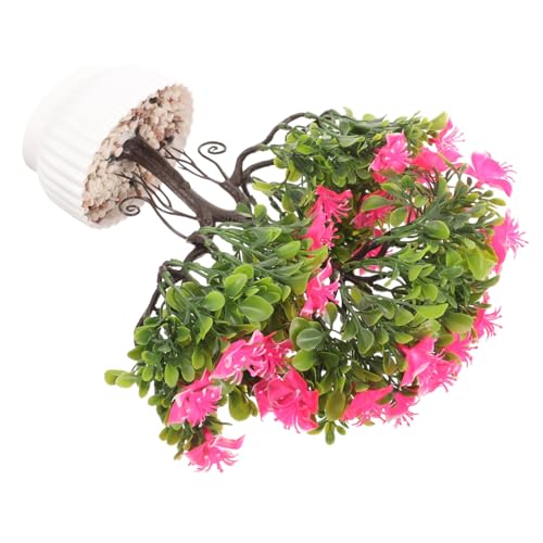 GRIRIW Künstliche Bonsai Topfpflanze Realistische Kunstpflanze Aus Kunststoff Pflegeleicht Dekorative Zimmerpflanze Für Wohnzimmer Schlafzimmer Und Büro Lebendige Deko Für Zuhause von GRIRIW
