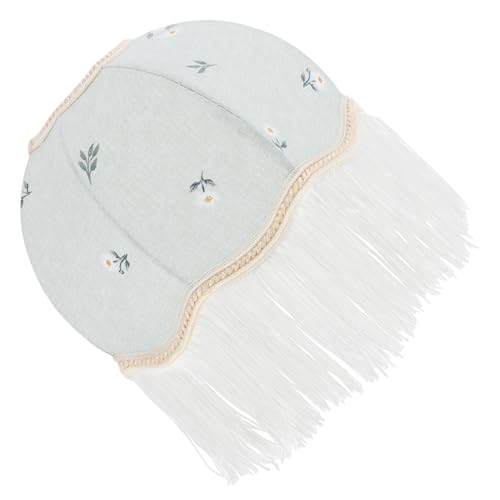 GRIRIW Lampenschirm aus Stoff mit Fransen Dekorativer Lampenschirm für Tischlampen Nachttischlampen und Stehlampen für Schlafzimmer und Wohnzimmer Grünes Blumenmuster GRIRIW Lampenschirm aus Stoff mit Fransen Dekorativer Lampenschirm für Tischlampen Nachttischlampen und Stehlampen für Schlafzimmer und Wohnzimmer Grünes Blumenmuster von GRIRIW