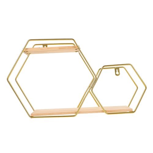 GRIRIW Lochfreies Lagerregal dekorative Wohnaccessoires schwimmende Regale Kunst hängend klein regalhalterung Wandregale für Schlafzimmer wandhalter Eisen Golden GRIRIW Lochfreies Lagerregal dekorative Wohnaccessoires schwimmende Regale Kunst hängend klein regalhalterung Wandregale für Schlafzimmer wandhalter Eisen Golden von GRIRIW