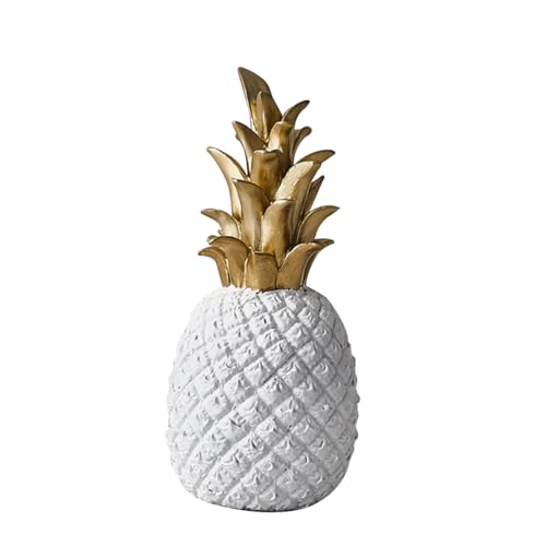 GRIRIW Harz Ananas Statue Simulierte Ananas Dekoration Lebhafte GefäLschte Frucht Modell Modern Einfacher Stil Kunst Skulptur Tischplatte BüRo Frucht Figur FüR HeimküChe BüRo von GRIRIW