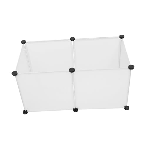 GRIRIW Pet Cage Assemble Fence aus Strapazierfähigem Resin Langlebiges Hamsterhaus und Kleintiergehege für Kaninchen Igel für Innen und Außen Mattweiß von GRIRIW