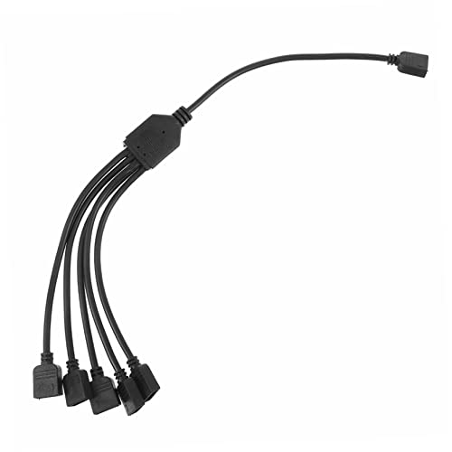 GRIRIW RGB-kabelverlängerung Pc 12v Argb-leitung Streifen-splitterkabel Für 1 Bis 5 Lüfter von GRIRIW