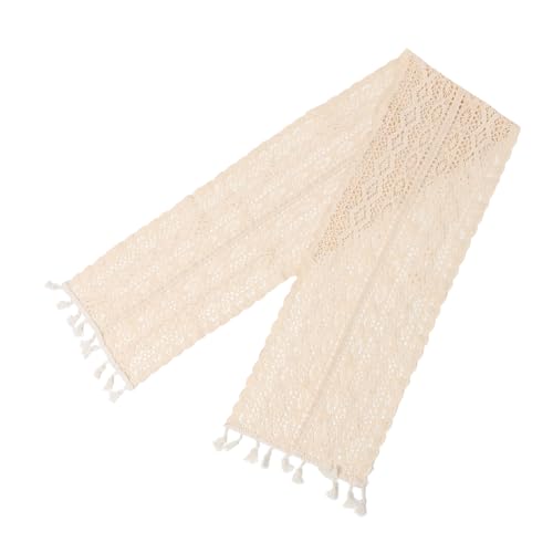 GRIRIW Tischläufer Fransigem Spitzenrand Für Hochzeiten Partys Und Festliche Anlässe Elegante Tischdeko Für Jedes Zuhause von GRIRIW