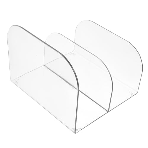 GRIRIW Transparente Buchstütze Stabiler Buch Organizer Für Büro Und Zuhause Multifunktionaler Tisch Buchhalter Aktenordner Aus Kunststoff Für Bücher Und Zeitschriften von GRIRIW