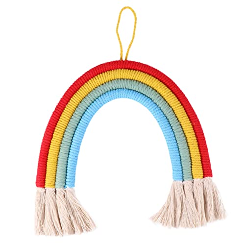 GRIRIW Wandbehang Aus Baumwollseil Im Boho-Stil Regenbogen Makramee Dekorative Kunst Für Die Heimdekoration Wandbehang 4 Stück GRIRIW Wandbehang Aus Baumwollseil Im Boho-Stil Regenbogen Makramee Dekorative Kunst Für Die Heimdekoration Wandbehang 4 Stück von GRIRIW