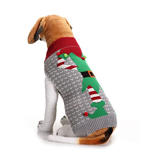 GRIRIW Weihnachtskleidung für Haustiere Geschenkideen für Hundebesitzer Geschenkidee für Hundebesitzer Hunde-Outfit Haustier Santa Kostüm Weihnachtsmann-Kostüm Weihnachtspullover Junge xs von GRIRIW
