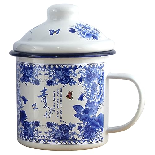 GRIRIW Weiße Emaille-tasse Groß 500 Ml Teetasse Im Alten Stil Sicheres Material Für Picknicks Im Homeoffice GRIRIW Weiße Emaille-tasse Groß 500 Ml Teetasse Im Alten Stil Sicheres Material Für Picknicks Im Homeoffice von GRIRIW