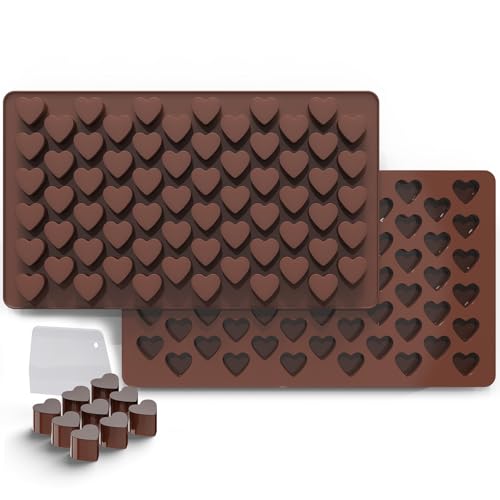 GRKJGytech Schokoladenform Silikon Liebesmotiv Schokoladentafel Form 2 Stück Silikonform Schokoladentafel Tiefe Schokoladenform Extra Tief Schokolade Form,Chocolate Mould (QKL-2) pralinen form von GRKJGytech