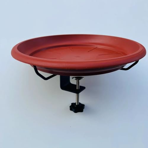Vogelfutterstation Ständer Outdoor Vogeltränke Ständer Terrasse Geländer Vogelfutterspender Vogelfutterbecken von GRKJGytech