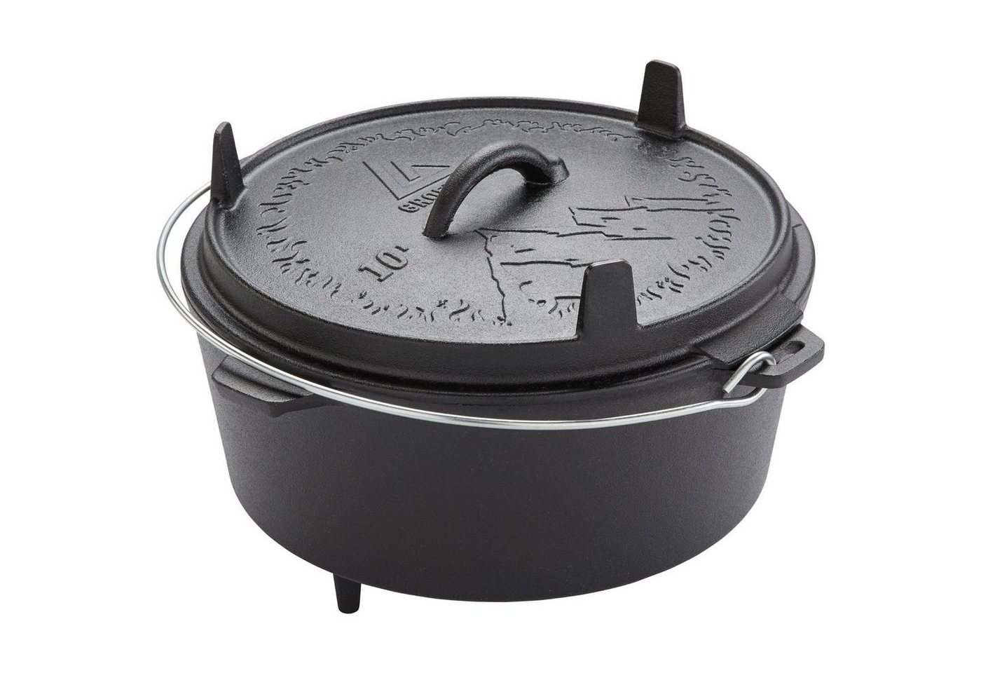 GROENBERG Grilltopf Feuertopf Askja Pot 10L Koch Topf Dutch, Oven Camping Outdoor Gusseisen von GROENBERG