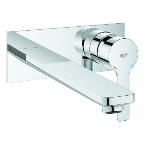 Grohe 2-Loch-WT-Wandbatterie Lineare 23444 Fertigmontageset chrom, 23444001 23444001 von Grohe