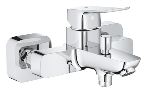 GROHE Dice, Badewannenarmatur, mit Werkzeug (Duscharmatur für die Badewanne, Mischbatterie mit automatischer Umstellung Wanne/Brause, mit integriertem Rücklaufventil), chrom, 1018720000 GROHE Dice, Badewannenarmatur, mit Werkzeug (Duscharmatur für die Badewanne, Mischbatterie mit automatischer Umstellung Wanne/Brause, mit integriertem Rücklaufventil), chrom, 1018720000 von GROHE