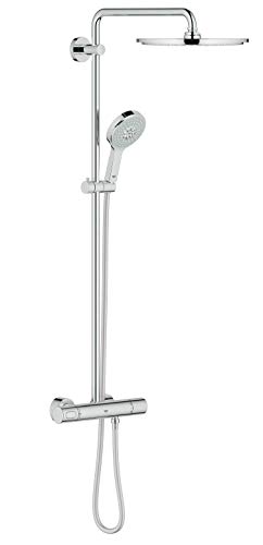GROHE Rainshower 310 - Duschsystem mit Umstellung für die Wandmontage (höhenverstellbar, Antikalk-System, perfektes Strahlbild, mit Kugelgelenk), chrom, 27058000 von GROHE