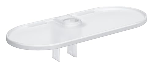 GROHE Vitalio, praktische Duschablage für Duschgel, Shampoo, Rasierer (geeignet für alle Standard Duschstangen, Ø 22 mm, aus Acryl, Befestigung innerhalv von Sekunden), weiß, 27725001 von GROHE