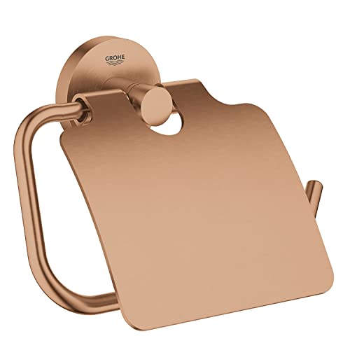 Grohe Essentials Papierhalter mit Abdeckung – Brushed Warm Sunset von GROHE