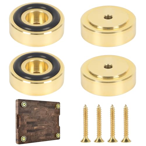 4 Stück Unterlegscheibe für Spikes, mit Schrauben, Spikeuntersetzer Kupfer Shock Base Pad, Rutschfeste Füße, Stoßdämpfer Pads Füße, Fußmatte, Universal Shock Absorber Füße, für Schneidebrett 4 Stück Unterlegscheibe für Spikes, mit Schrauben, Spikeuntersetzer Kupfer Shock Base Pad, Rutschfeste Füße, Stoßdämpfer Pads Füße, Fußmatte, Universal Shock Absorber Füße, für Schneidebrett von GROHPF