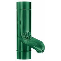 GRÖMO ALUSTAR Regenwasserklappe Moosgrün ø100 mit V2A Sieb, SX (glatt), 82745 von GROMO
