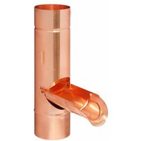 Gromo - grömo kupfer Regenwasserklappe ø80mm cu mit Griffmulde ohne Sieb, 61530 von GROMO