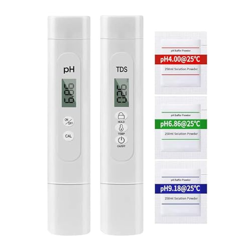 0-14PH Meter TDS Temperaturtester Digital Wasserqualität Tester mit Auto Kompensation für Trinkwasser Pool Aquarium Wasserqualität Tester von GRONGU