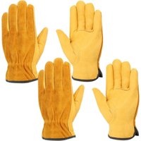 Guantes de trabajo de cuero, 2 pares, resistentes al agua, para construcción, jardín, reparación de automóviles, disponibles en talla XL para hombres Guantes de trabajo de cuero, 2 pares, resistentes al agua, para construcción, jardín, reparación de automóviles, disponibles en talla XL para hombres von GROOFOO