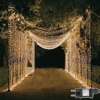 Ineasicer 600 LEDs Lichtervorhang 6m x 3m, 8 Modi Wasserdicht IP44 Lichterkette Vorhang Netzbetrieben, für Innen Außen Hochzeitsdekoration Ineasicer 600 LEDs Lichtervorhang 6m x 3m, 8 Modi Wasserdicht IP44 Lichterkette Vorhang Netzbetrieben, für Innen Außen Hochzeitsdekoration von GROOFOO