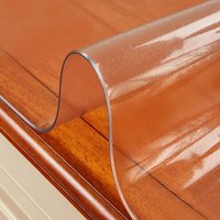 Ineasicer Klare Tischdecke, rechteckige Tischdecke aus weichem Glas-PVC, 1,5 mm Tischschutz, wasserdichte/ölbeständige Tischdecke, für Couchtische, von GROOFOO