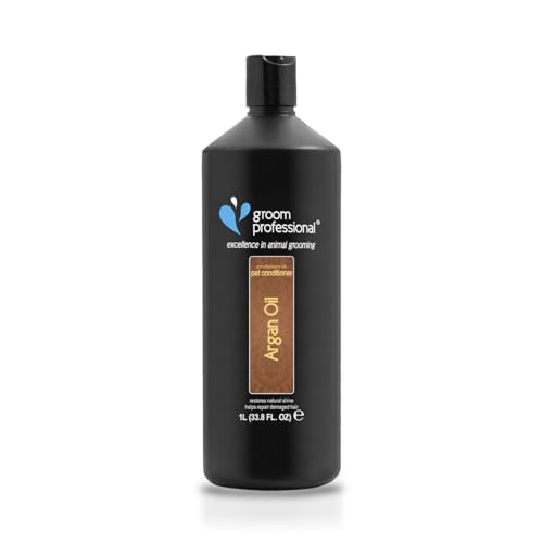 GROOM PROFESSIONAL Argan Oil Conditioner - Pflegespülung für Hunde - Reparierende Conditioner für Hunde mit Geschädigtem Haar - Entwirrende Pflegespülung - Für Trockene und Juckende Haut, 1 Liter GROOM PROFESSIONAL Argan Oil Conditioner - Pflegespülung für Hunde - Reparierende Conditioner für Hunde mit Geschädigtem Haar - Entwirrende Pflegespülung - Für Trockene und Juckende Haut, 1 Liter von GROOM PROFESSIONAL