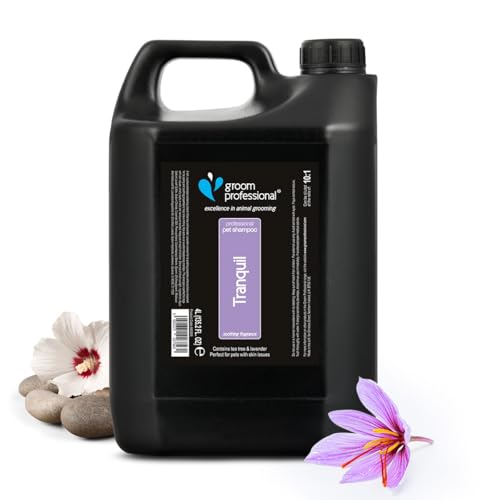 GROOM PROFESSIONAL Tranquil Hundeshampoo Sensitiv - Hundeshampoo Gegen Juckreiz - Beruhigendes Shampoo für Empfindliche Haut - Perfekt für Haustiere mit Hautproblemen, 4 Liter GROOM PROFESSIONAL Tranquil Hundeshampoo Sensitiv - Hundeshampoo Gegen Juckreiz - Beruhigendes Shampoo für Empfindliche Haut - Perfekt für Haustiere mit Hautproblemen, 4 Liter von GROOM PROFESSIONAL