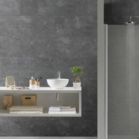 Grosfillex - Kunststoffpaneele Element Compact 120 x 37,5 8 mm Beton anthrazit Paneele von GROSFILLEX