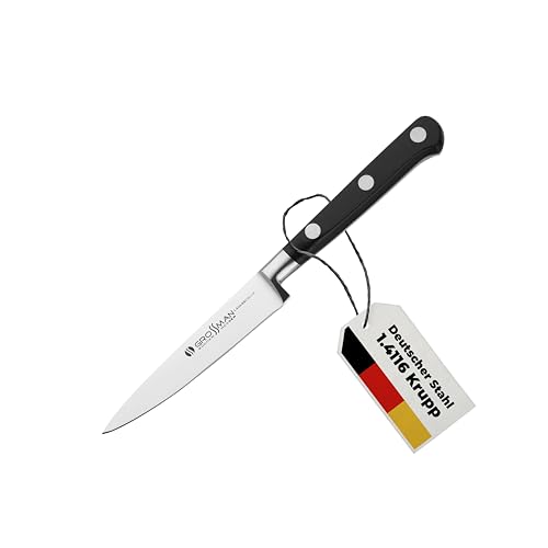 GROSSMAN® 051EP | Schälmesser 20,0 cm | Ultrascharfer Küchenmesser | Deutschem Edelstahl Klinge 9,5 cm | mit Ergonomischen Griff 10,5 cm (61 Gramm) von GROSSMAN