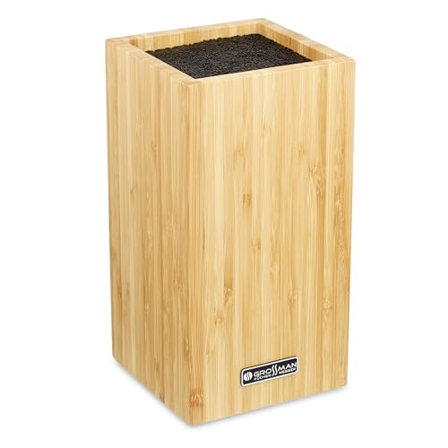 GROSSMAN® SL2724 Bürsten Messerblock ohne Messer | Unbestückte Messerblöcke für 8 Messer | Messerblock Universal von GROSSMAN