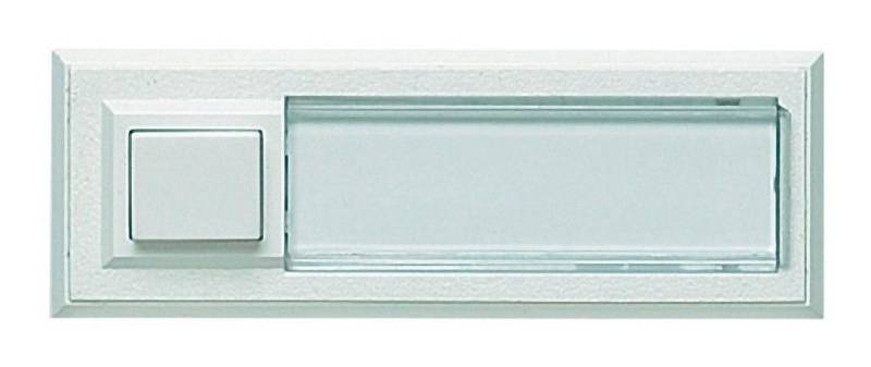 GROTHE Türklingelknopf, Kunststoff weiß Aufputz eckig mit Beleuchtung mit Namensschild 18 mm von GROTHE