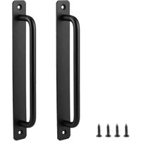 Stück Türknöpfe, aus Aluminiumlegierung, geeignet für Schränke, Schubladen, Schminktische (schwarz, Lochabstand: 160 mm) von GROUPM