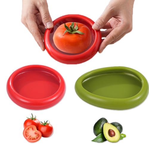 GROVBLE Obst Aufbewahrung Kühlschrank2 Set,Aufbewahrungsbox Küche,gemüse Aufbewahrung KühlschrankTomaten-Avocado-Form,Silikon Frischhaltebehälter fur Küchen, Kühlschrank,Schrank, GROVBLE Obst Aufbewahrung Kühlschrank2 Set,Aufbewahrungsbox Küche,gemüse Aufbewahrung KühlschrankTomaten-Avocado-Form,Silikon Frischhaltebehälter fur Küchen, Kühlschrank,Schrank, von GROVBLE