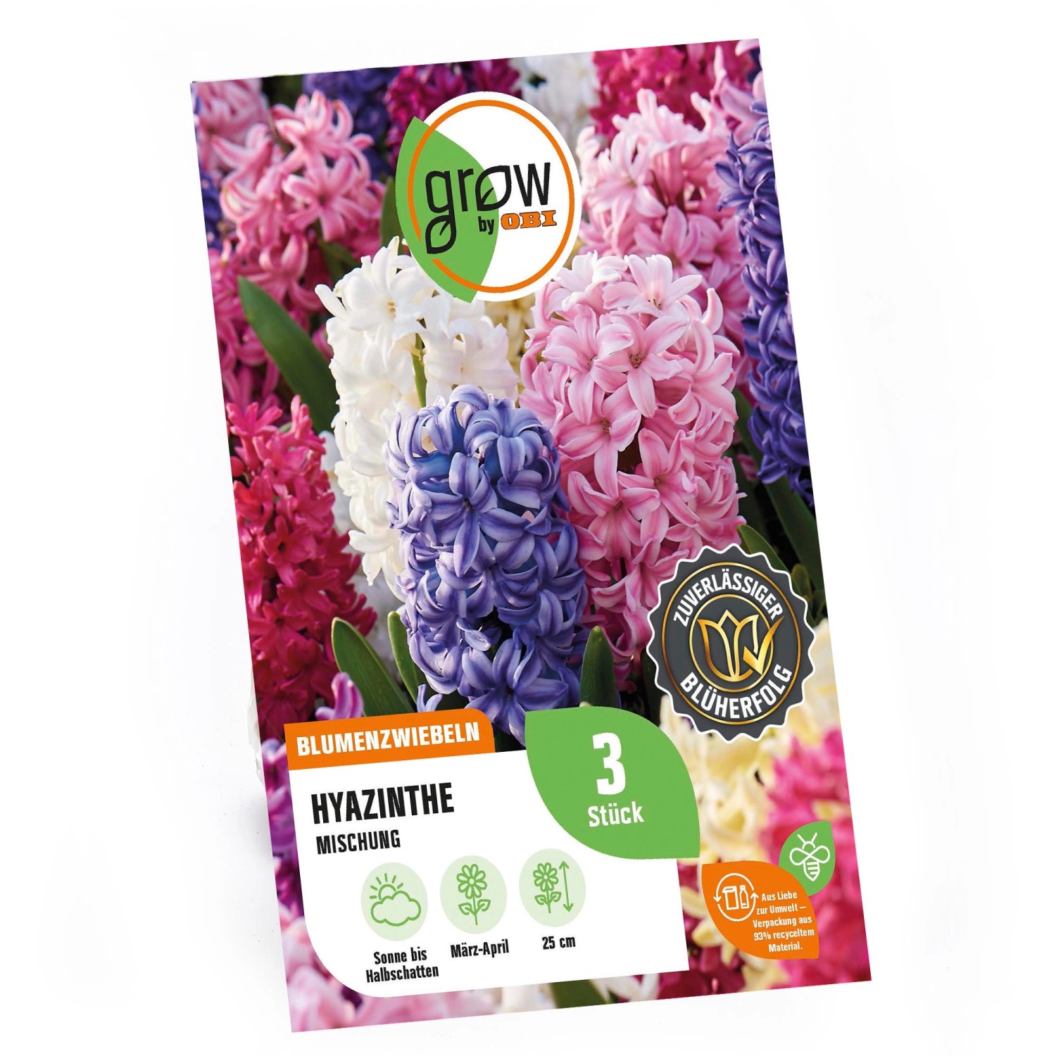 GROW by OBI Hyazinthen Mischung 3 Stück Hyacinthus orientalis Mixed GROW by OBI Hyazinthen Mischung 3 Stück Hyacinthus orientalis Mixed von GROW by OBI