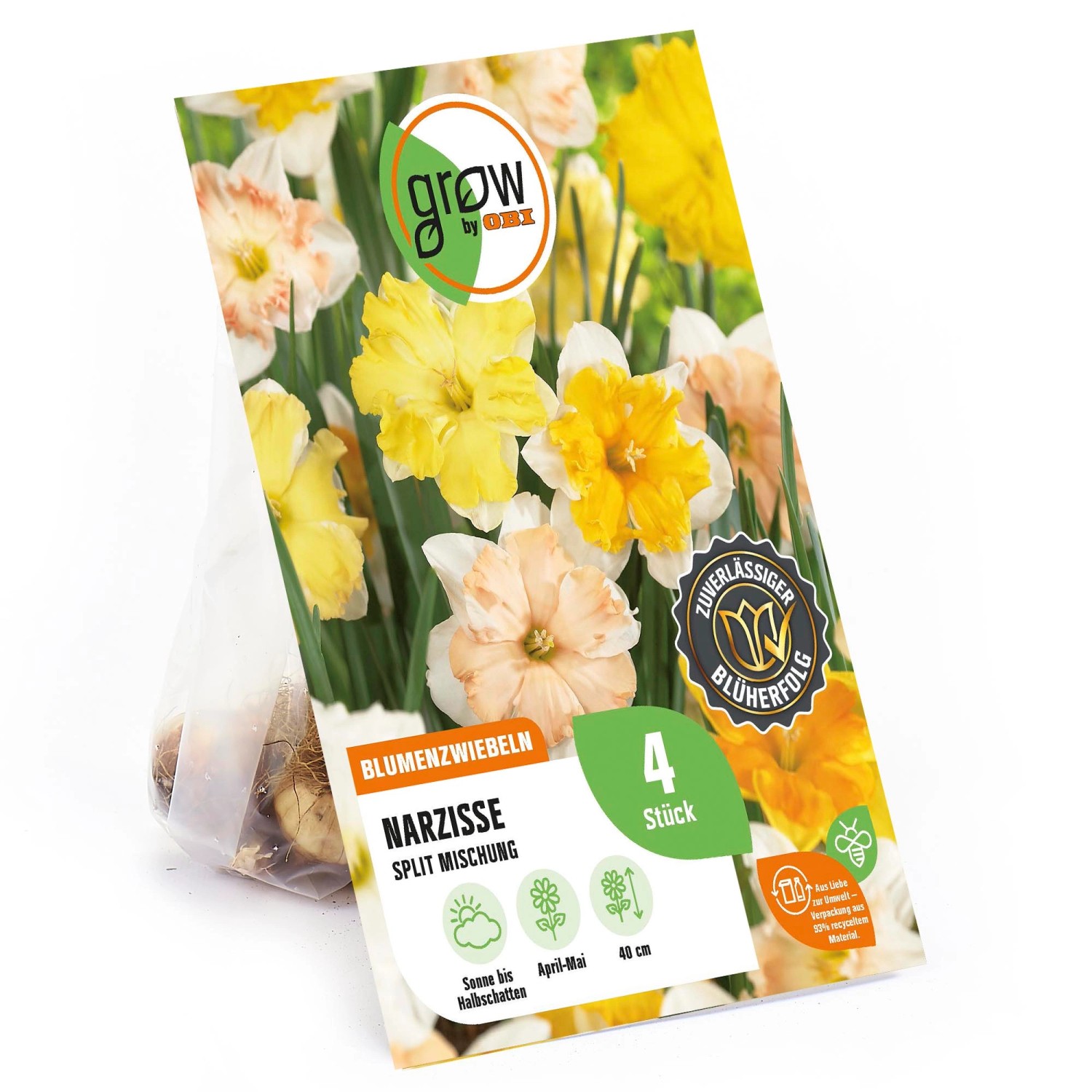 GROW by OBI Narzissen Split Mischung 4 Stück Narcissus split corona Mixed GROW by OBI Narzissen Split Mischung 4 Stück Narcissus split corona Mixed von GROW by OBI