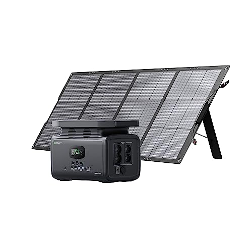 GROWATT Tragbare Powerstation mit 200W Solarpanel: Infinity 1500 mit 1512Wh, 4 x 230V/1800W AC-Steckdosen (Spitzen 3600W), AC-Schnellladung, Solargenerator für Outdoor Camping/Zuhause/Wohnmobile von GROWATT