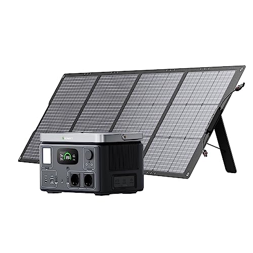 GROWATT Vita 550 Powerstation mit 200W Solarpanel: tragbarer Solargenerator, 538Wh LFP-Batterie, 230V/600W AC-Ausgänge Schnellladung in 1,6 Stunden LED-Licht Notstrom für Outdoor/Zuhause von GROWATT