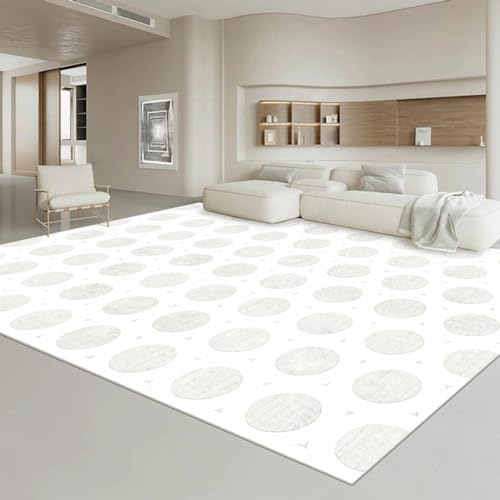 Teppich für Wohnzimmer, Schlafzimmer, Nachttisch, Sofa, Bodenmatte, Heimdekoration, Abstrakter großer Teppich, weiß, weich, GX17,7, QD, 300 x 400 cm von GROWBY