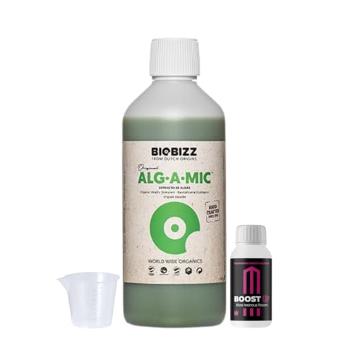 GROWMANIA Alg-A-Mic von BioBizz 250 ml + Probe Boost Up von Up Nutrients + Messbecher | Organischer Pflanzenrevitalisierer | Ideal zur Stressbewältigung bei kleinen Töpfen GROWMANIA Alg-A-Mic von BioBizz 250 ml + Probe Boost Up von Up Nutrients + Messbecher | Organischer Pflanzenrevitalisierer | Ideal zur Stressbewältigung bei kleinen Töpfen von GROWMANIA.ES