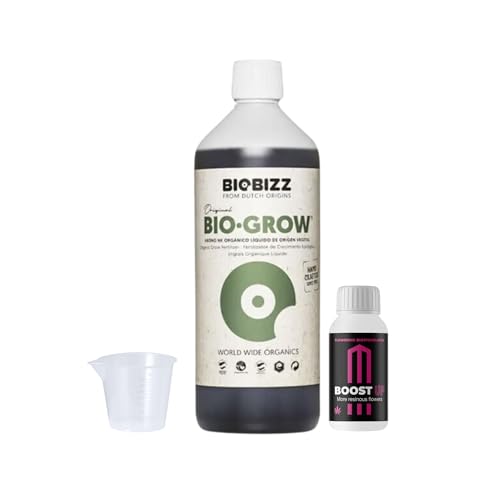 GROWMANIA Bio Grow von BioBizz 1L + Probe Boost Up + Messbecher | Biogrow universeller organischer Dünger | Vielseitig für alle Pflanzenarten GROWMANIA Bio Grow von BioBizz 1L + Probe Boost Up + Messbecher | Biogrow universeller organischer Dünger | Vielseitig für alle Pflanzenarten von GROWMANIA.ES