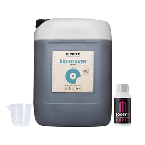 GROWMANIA Bio Heaven von BioBizz 5L + Probe Boost Up + Messbecher | Organischer Stimulator mit hohem Volumen | Ideal für große Gärten und Obstgärten von GROWMANIA.ES