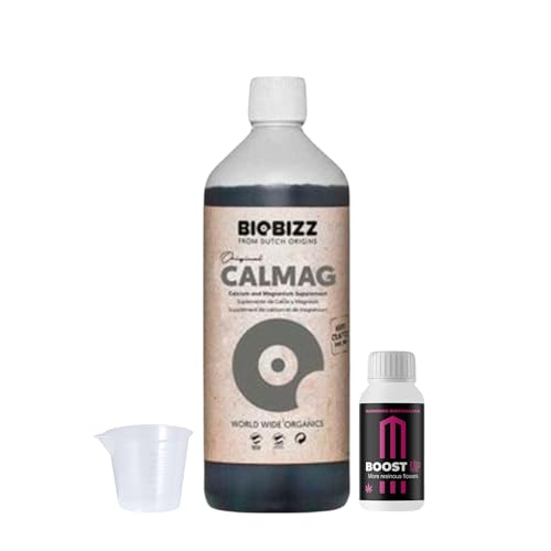 GROWMANIA Cal Mag von BioBizz 1L + Probe Boost Up von Up Nutrients + Messbecher | Wesentlicher Nährstoffzusatz für Gärten und Obstgärten | Sichert gesundes Wachstum und Blüte von GROWMANIA.ES