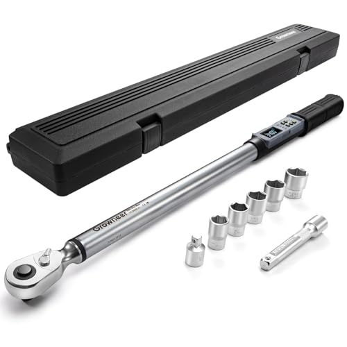 GROWNEER Digitaler Drehmomentschlüssel, 12.5-250.7 Ft-lbs/17-340 nm, 1/2" Drive Inch Pound, Elektronischer Drehmomentschlüssel Satz mit Summer & Bunte LED Anzeige, Fahrrad Motor Auto Auto Reparatur GROWNEER Digitaler Drehmomentschlüssel, 12.5-250.7 Ft-lbs/17-340 nm, 1/2" Drive Inch Pound, Elektronischer Drehmomentschlüssel Satz mit Summer & Bunte LED Anzeige, Fahrrad Motor Auto Auto Reparatur von GROWNEER