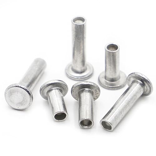 10/20/50 Stück Aluminium-Halbhohlniete mit flachem Fachwerkkopf M2 M2,5 M3 M4 M5 M6 Innensechskantschaft Halbtubulerschrauben GB875-25 mm, M3 50 Stück von GROWWISH