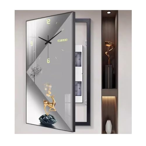 Abdeckung Des Unterbrecherkastens, Sicherungskasten Abdeckung Cabinet, Wand Montiert Verstecken Elektrische Panel Abdeckung Dekorativ, Dekorative Malerei Von Elektrizitätszähler Mit Uhr(E,50x100cm) von GRRICEPL